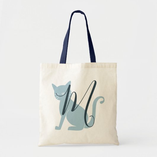 Schöne Blue Cat Monogram Tasche (Vorne)