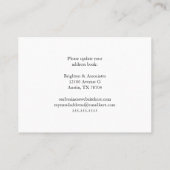 Schöne Blue City Skyline Änderung der Adresse Visitenkarte (Rückseite)