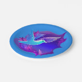 Schöne Blue Dove Graphic Pappteller (Schrägansicht)