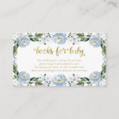 Schöne Blue Floral Baby Duschbücher für Baby Begleitkarte (Vorderseite)