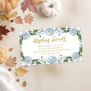 Schöne Blue Floral Baby Duschkabine Begleitkarte