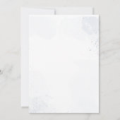 Schöne Blue Florals Taufe Einladung (Rückseite)