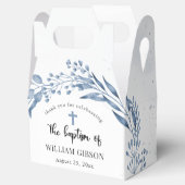 Schöne Blue Florals Taufe Geschenkschachtel (Geöffnet)