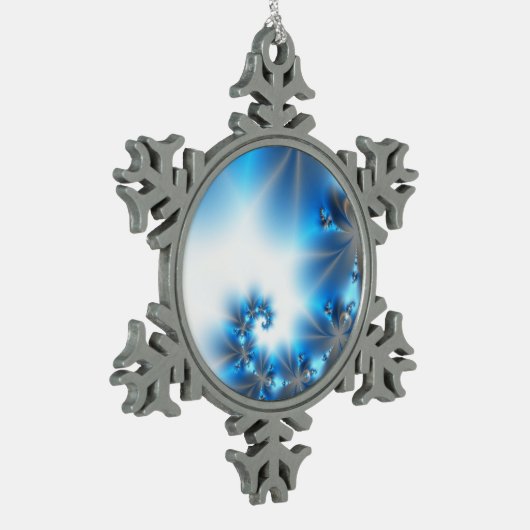 Schöne Blue Holiday Snowflake Ornament (Links)