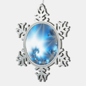 Schöne Blue Holiday Snowflake Ornament (Rechts)