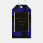 Schöne Blue Leaf Bracken Hochzeit Geschenkanhänger (Rückseite)