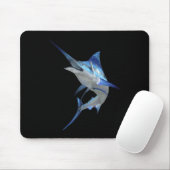 Schöne Blue Marlin Angeln Kurzarm  Mousepad (Mit Mouse)