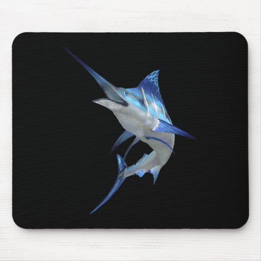 Schöne Blue Marlin Angeln Kurzarm  Mousepad (Vorne)