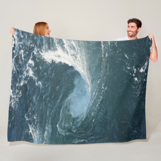 Schöne Blue Ocean Beach Waves Fleecedecke (Beispiel)