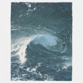 Schöne Blue Ocean Beach Waves Fleecedecke (Vorderseite)
