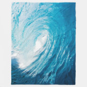 Schöne Blue Ocean Beach Waves Fleecedecke (Vorderseite)