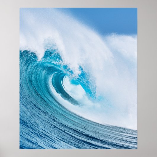 Schöne Blue Ocean Beach Waves Poster (Vorne)