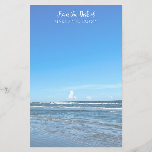 Schöne Blue Ocean Waves Seashore Fotografie Briefpapier (Vorderseite)