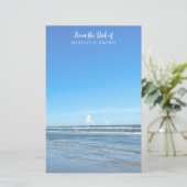 Schöne Blue Ocean Waves Seashore Fotografie Briefpapier (Stehend Vorderseite)