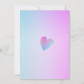 Schöne Blue & Pink Butterfly Babydusche Einladung (Rückseite)