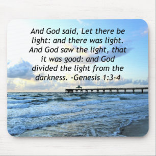 SCHÖNE BLUE SKIES GENESIS 1:3 FOTO DESIGN MOUSEPAD