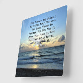 SCHÖNE BLUE SKIES JEREMIAH 29:11 FOTO QUADRATISCHE WANDUHR (Winkel)