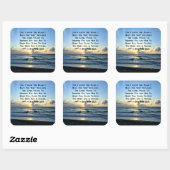 SCHÖNE BLUE SKIES JEREMIAH 29:11 FOTO QUADRATISCHER AUFKLEBER (Blatt)