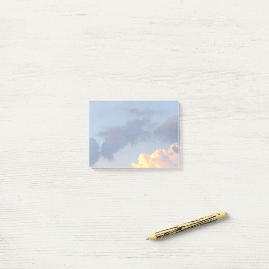 Schöne Blue Sky Cloud Post-it Klebezettel (Auf Schreibtisch)