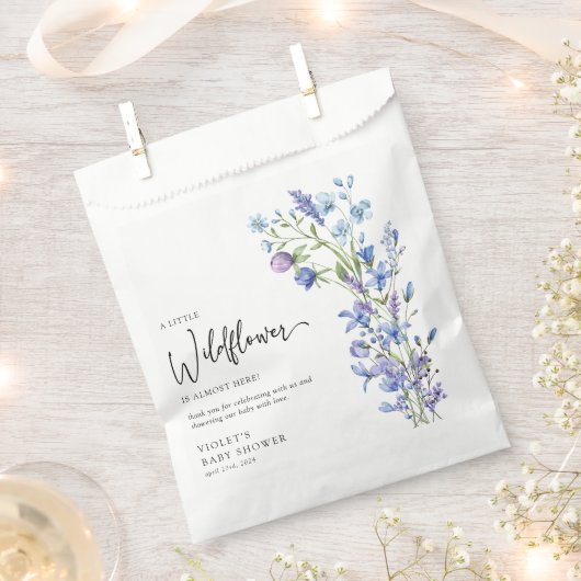 Schöne Blue Wildblume Babydusche Geschenktütchen (Ausgeschnitten)