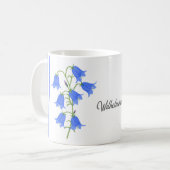 Schöne Bluebells Klassische Tasse mit Text (Vorderseite Links)