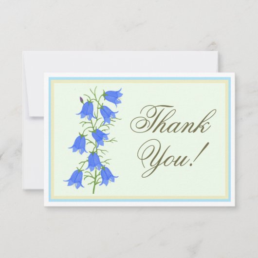 Schöne Bluebells Pensionierung Dankeschön Card Dankeskarte (Vorderseite)