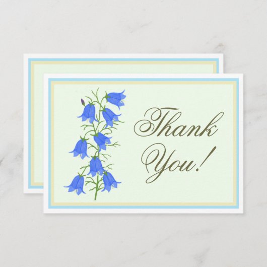Schöne Bluebells Pensionierung Dankeschön Card Dankeskarte (Vorne/Hinten)