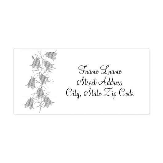 Schöne Bluebells Selbstfarben-Briefmarke Permastempel (Design)