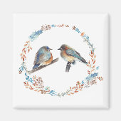 Schöne Bluebird Couple Art Magnet (Vorne)