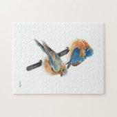 Schöne Bluebird Couture Watercolor Art Puzzle (Horizontal)