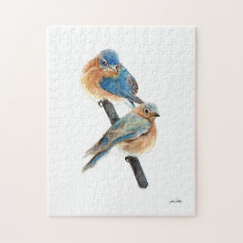 Schöne Bluebird Couture Watercolor Art Puzzle