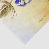 Schöne Bluebirts auf einem Teasel Vintage Wasserfa Seidenpapier (Detail)