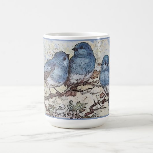 Schöne Bluebirts Kaffeetasse (Mittel)