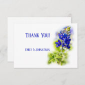 Schöne Bluebonnet-Blume, moderne Hochzeit, Dankeskarte (Vorne/Hinten)