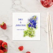 Schöne Bluebonnet-Blume, moderne Hochzeit, Serviette (Beispiel)