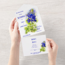 Schöne Bluebonnet-Blüte, Moderne Hochzeit