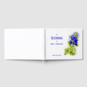 Schöne Bluebonnet-Flora, Moderne Hochzeit, Gast Gästebuch (Voll)