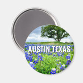 Schöne Bluebonnets Austin Texas Fotografie Magnet (Vorderseite/Rückseite)