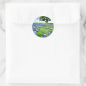 Schöne Bluebonnets Texas Fotografy Runder Aufkleber (Tasche)
