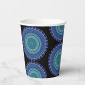 Schöne Bluepapierabschlüsse und grünes Party Pappbecher (Rückseite)