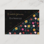 Schöne blühende Blume Nachtgartenmuster Visitenkarte (Vorderseite)