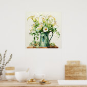 Schöne blühende Calla-Lilien-Blumen Poster (Küche)