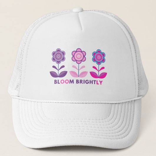 Schöne blühende Design-T-Shirt Truckerkappe (Vorderseite)
