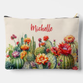 Schöne blühende Kakteen mit großem Namen Zubehörtasche (Rückseite)