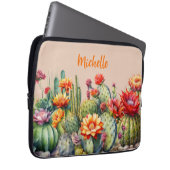 Schöne blühende Kakteen mit Namen Laptopschutzhülle (Vorne Rechts)
