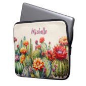 Schöne blühende Kakteen mit Namen Laptopschutzhülle (Vorderseite Links)