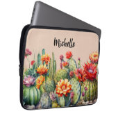 Schöne blühende Kakteen mit Namen Laptopschutzhülle (Vorne Rechts)
