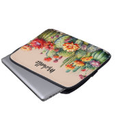 Schöne blühende Kakteen mit Namen Laptopschutzhülle (Vorne Knopf)