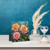 Schöne blühende Rose mit Wassertropfen Fotoplatte (InSitu)