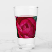 Schöne blühende Rote Peony Glas (Vorderseite)